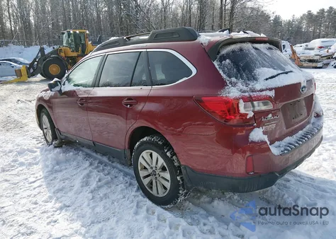 2016 Subaru Outback 2.5I Premium z USA, uszkodzony, nr VIN 4S4BSACC1G3356122